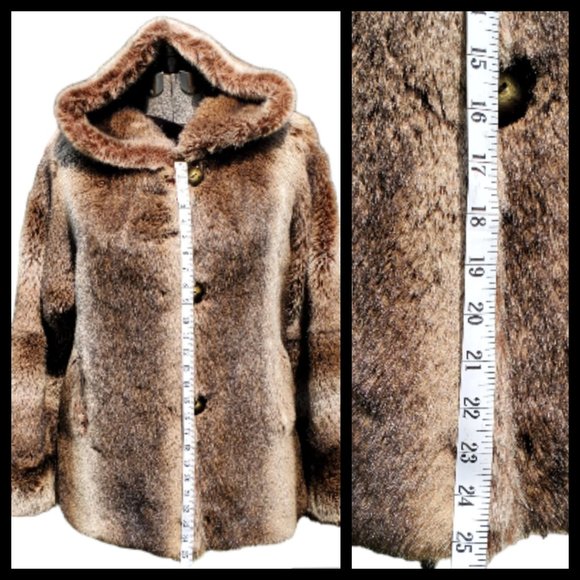 Hugo Buscati Hooded Faux Fur Coat - Picture 8 of 16
